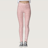 Rose Gold Glitzer funkeln Leggings (Vorderseite)