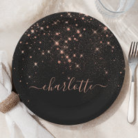 Rose Gold Glitzer Funkelnd Elegantes Glamour Scrip