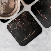 Rose Gold Glitzer Funkelnd Elegantes Glamour Scrip
