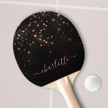 Rose Gold Glitzer Funkelnd Elegantes Glamour Scrip Tischtennis Schläger<br><div class="desc">Erstellen Sie Ihr eigenes personalisiertes Tischtennispongpaddel in Schwarz und Rose mit Ihrem benutzerdefinierten,  modernen,  handgeschriebenen Skriptnamen.</div>