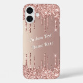 Rose Gold Glitzer Funkelnd iPhone Case - benutzerd (Rückseite)