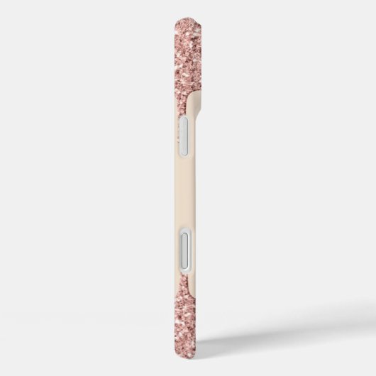 Rose Gold Glitzer Funkelnd iPhone Case - benutzerd (Rückseite / Rechts)