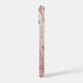 Rose Gold Glitzer Funkelnd iPhone-Fall iPhone 15 Hülle (Linke Seite)
