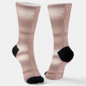 Rose Gold Glitzer Funkelnd Socken (Gewinkelt)