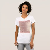 Rose Gold Glitzer Funkelnd T - Shirt mit benutzerd (Vorne ganz)