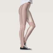 Rose Gold Glitzer Funkelnd Tropfen Leggings (Rechts)