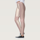 Rose Gold Glitzer Funkelnd Tropfen Leggings (Links)