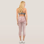 Rose Gold Glitzer Funkelnd Tropfen Leggings (Rückseite)