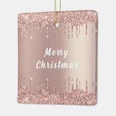 Rose Gold Glitzer Funkelnd Weihnachtsschmuck (Links)