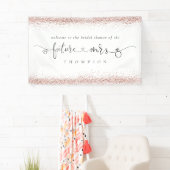 Rose Gold Glitzer Future Frau Welcome Brautparty Banner (Insitu)