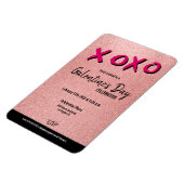 Rose Gold Glitzer Galentine Magnet (Linke Seite)