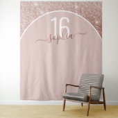 Rose Gold Glitzer Geburtstag benutzerdefinierter A Wandteppich (Beispiel)