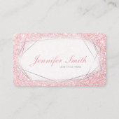 Rose Gold Glitzer Gem Feminine Visitenkarte (Vorderseite)