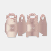 Rose Gold Glitzer Geschenkboxen mit benutzerdefini Geschenkschachtel (Ungefaltet)