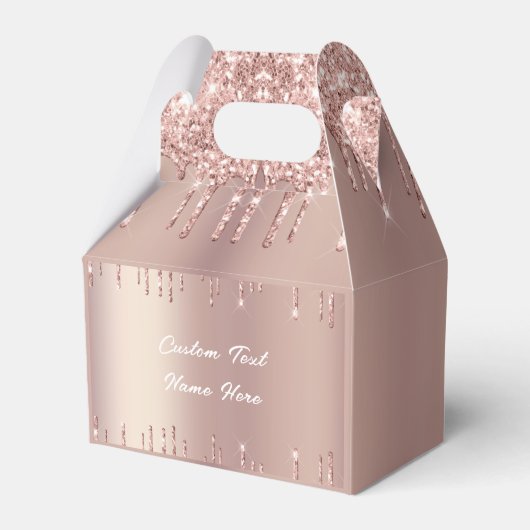 Rose Gold Glitzer Geschenkboxen mit benutzerdefini Geschenkschachtel (Vorderseite)