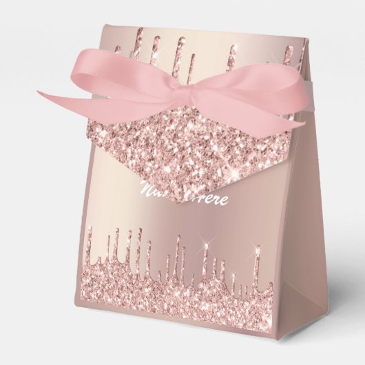 Rose Gold Glitzer Geschenkboxen mit benutzerdefini Geschenkschachtel (Vorderseite)