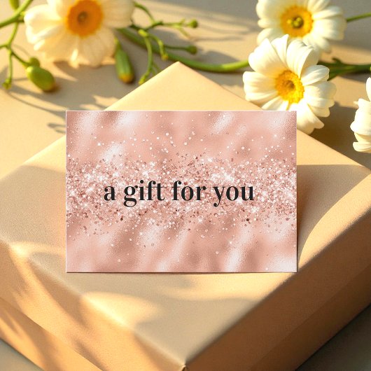 Rose Gold Glitzer Geschenkgutschein