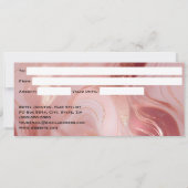 Rose Gold Glitzer Geschenkgutschein Einladung (Rückseite)