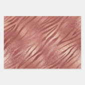 Rose Gold Glitzer Geschenkpapier Set (Vorderseite)