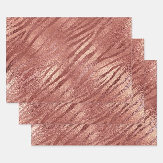 Rose Gold Glitzer Geschenkpapier Set (Set)