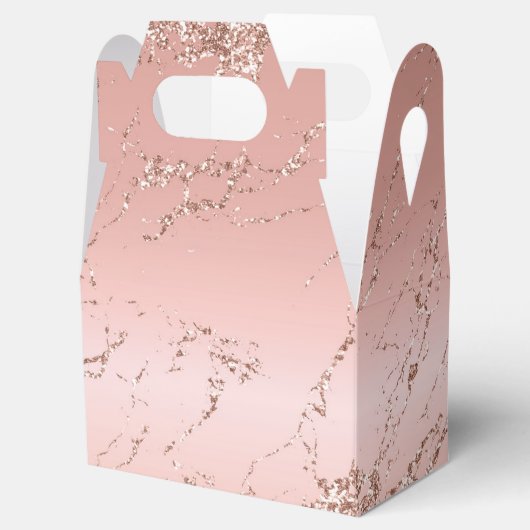 Rose Gold Glitzer Geschenkschachtel (Geöffnet)