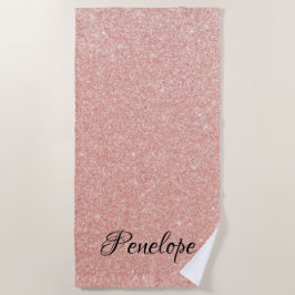 Rose Gold Glitzer Girl Sparkle Strandtuch