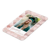 Rose Gold Glitzer Girl Trendy Abschluss Foto Magnet (Linke Seite)