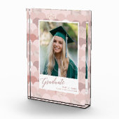 Rose Gold Glitzer Girl Trendy Abschluss Fotoblock (Rechts)