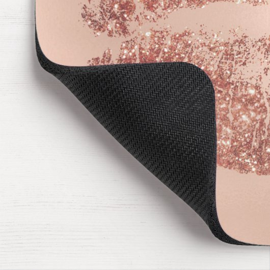 Rose Gold Glitzer Giro del Malcantone Mousepad (Ecke)