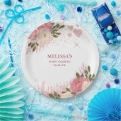 Rose Gold Glitzer Glam Custom Pappteller (Party)