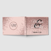 Rose Gold Glitzer Glitzern Blush Pink Gästebuch (Voll)