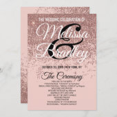 Rose Gold Glitzer Glitzern Blush Pink Programme (Vorne/Hinten)