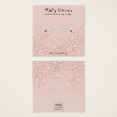 Rose Gold Glitzer Glitzern Ohrring-Anzeige (Vorne & Hinten)
