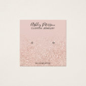 Rose Gold Glitzer Glitzern Ohrring-Anzeige (Vorderseite)