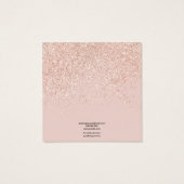 Rose Gold Glitzer Glitzern Ohrring-Anzeige (Rückseite)