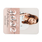 Rose Gold Glitzer Glitzern ombre Foto Abschluss Magnet (Horizontal)