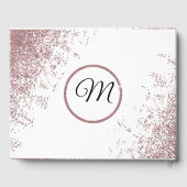 Rose Gold Glitzer Glitzern Weißes Gästebuch (Rückseite)