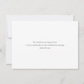 Rose Gold Glitzer Gold Crucifix-Skript Dankeskarte (Rückseite)