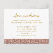 Rose Gold Glitzer & Gold Einladungskarte (Vorderseite)