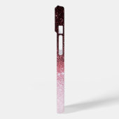 Rose Gold Glitzer Gradient Case-Mate iPhone Hülle (Rückseite / Links)