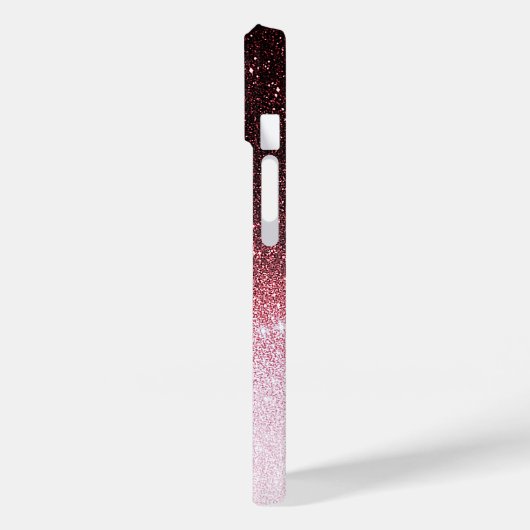 Rose Gold Glitzer Gradient Case-Mate iPhone Hülle (Rückseite / Links)
