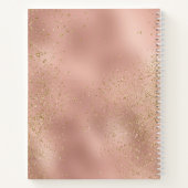 Rose Gold Glitzer Gymnastik Journal Notizblock (Rückseite)