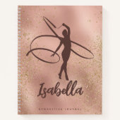 Rose Gold Glitzer Gymnastik Journal Notizblock (Vorderseite)