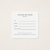 Rose Gold Glitzer Haarsalon Makeup Geschenkkarte (Rückseite)