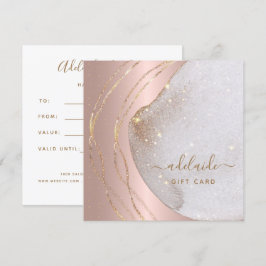 Rose Gold Glitzer Hair Stylist Geschenkgutschein