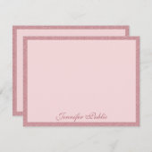 Rose Gold Glitzer Handgeschriebener Skriptname Ele Mitteilungskarte (Vorne/Hinten)