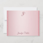 Rose Gold Glitzer Handschrift Mongram Vorlage (Vorderseite)