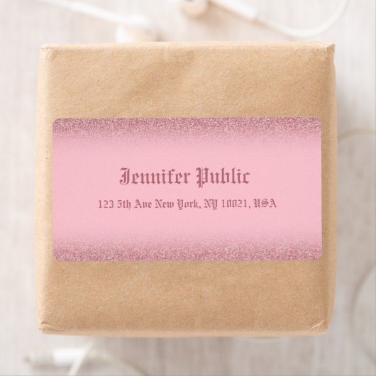 Rose Gold Glitzer Handwriting Template Elegant (Insitu)