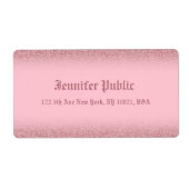 Rose Gold Glitzer Handwriting Template Elegant (Vorne)