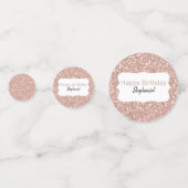 Rose Gold Glitzer Happy Birthday Konfetti (Rückseiten)